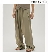 ��5���ָ���10%OFF 5/18(��)�ޤǡ�TODAYFUL �ȥ��ǥ��ե�  Tuck Wide Trousers 12610714  /����󥻥������Բľ��� �������ˤ�15���ޤ�¨��ȯ��(���˰ʳ�)��