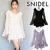 SALE50%OFF】SNIDEL スナイデル シフォンフリルミニコンビワンピース