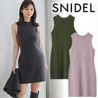 PRE SALE30%OFF】SNIDEL スナイデル ラクーン畦ノースリミニワンピース