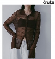 ͽʡanuke ̡  Sheerborder Knit Shirts 62610513 45ͽ /󥻥Բľ
