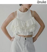 ��5���ָ���10%OFF 5/18(��)�ޤǡ�anuke ����̡���  Mesh Frill Camisole 62610402  /����󥻥������Բľ��� �������ˤ�15���ޤ�¨��ȯ��(���˰ʳ�)��