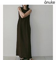 anuke ����̡���  Sleeveless Shirring Onepiece 62610306  /����󥻥������Բľ��� �������ˤ�15���ޤ�¨��ȯ��(���˰ʳ�)��