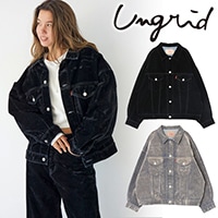 期間限定10%OFF】Ungrid アングリッド フロッキー起毛デニムジャケット