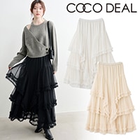 再入荷】COCODEAL ココディール ドットチュールティアードフレア