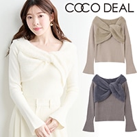 COCODEAL ココディール オフショルダーツイストニット 76131564