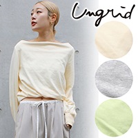 期間限定15%OFF】Ungrid アングリッド タックオフショルスウェット