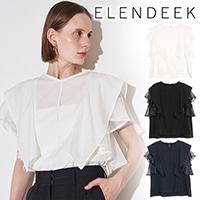 �ڴ��ָ���10%OFF��ELENDEEK �����ǥ�����  MESH LAYERED SLEEVE BL ��å���쥤�䡼�ɥ��꡼�֥֥饦�� 512630421301 /����󥻥������Բľ��� �������ˤ�15���ޤ�¨��ȯ��(���˰ʳ�)��