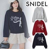期間限定20%OFF】SNIDEL スナイデル リボンモチーフジャガードニット