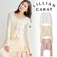 LILLIAN CARAT リリアンカラット リボンペプラムシャツ 46218206