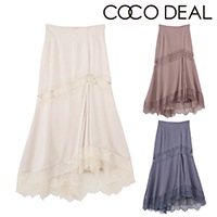 SOLD OUT】COCODEAL ココディール サテンイレヘムレーススカート