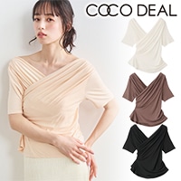 COCODEAL ココディール Vネックギャザーフレアワンピース 76215388