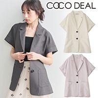 COCODEAL ココディール ハーフスリーブジレジャケット 76314445