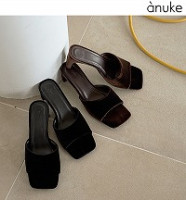 ��ͽ���ʡ�anuke ����̡���  Squaretoe Velour Mule 62611027 6�����7��������ͽ�� /����󥻥������Բľ���