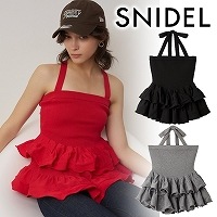 �ڴ��ָ���10%OFF�ۡ�ͽ���ʡ�SNIDEL ���ʥ��ǥ�  ��åե�ƥ������ɥ٥��˥åȥץ륪���С� SWNT262056 5������6��������ͽ�� /����󥻥������Բľ���