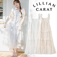 LILLIAN CARAT リリアンカラット レースハイネックドッキングニット
