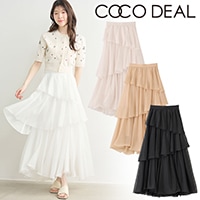 COCODEAL ココディール アシメフリルティアードスカート 76217286