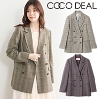 予約商品】COCODEAL ココディール チェックダブルジャケット 76514184