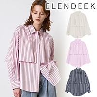 �ڴ��ָ���10%OFF��ELENDEEK �����ǥ�����  STRIPE LAYERED SH ���ȥ饤�ץ쥤�䡼�ɥ���� 512640401801  ����󥻥������Բľ��� �������ˤ�15���ޤ�¨��ȯ��(���˰ʳ�)��