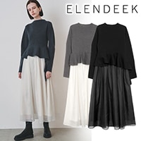 �ڴ��ָ���10%OFF�ۡ�ͽ���ʡ�ELENDEEK �����ǥ�����  DRAPE PEPLUM DOCKING OP �ɥ졼�ץڥץ��ɥå��󥰥��ԡ��� 512660321201 11������12��������ͽ�� ��ʧ����������Բ� 26FW 2026���� ���� ����󥻥������Բ� 