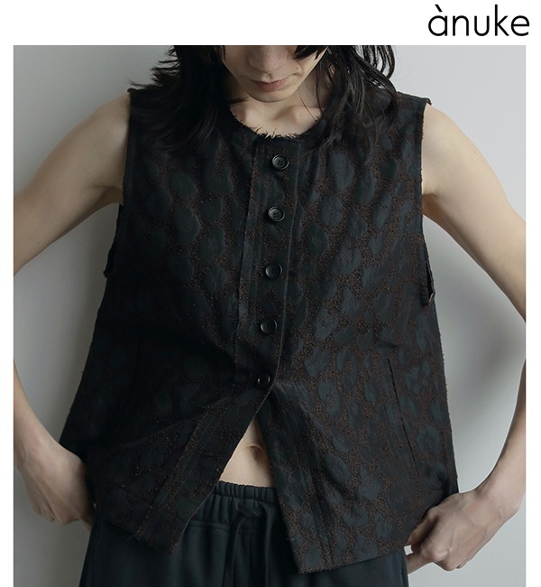 SOLD OUTanuke ̡  Leopard Jacquard Vest 62520111  /󥻥Բľʡˤ15ޤ¨ȯ(˰ʳ)