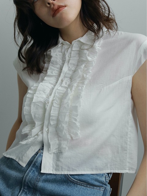 anuke ̡  Sleeveless Frill Blouse 62510418  /󥻥Բľʡˤ15ޤ¨ȯ(˰ʳ)