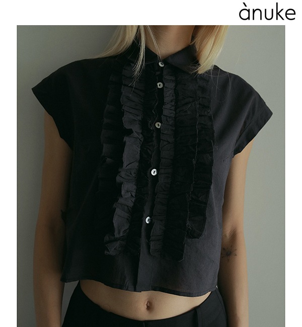 anuke ̡  Sleeveless Frill Blouse 62510418  /󥻥Բľʡˤ15ޤ¨ȯ(˰ʳ)