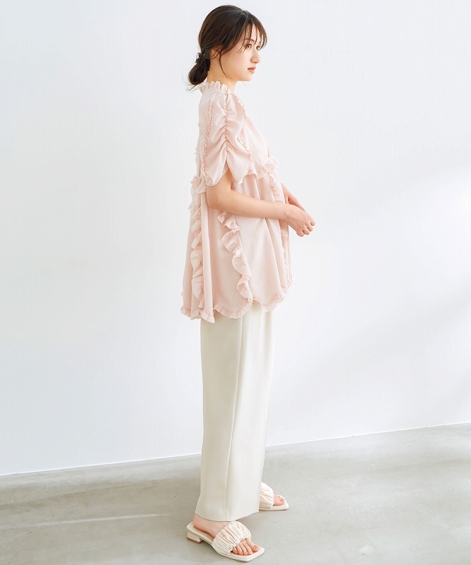 SALE50%OFF】COCODEAL ココディール シアーフリルブラウス