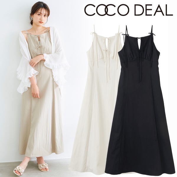追加生産決定】【予約商品】COCODEAL ココディール リボンキャミ 
