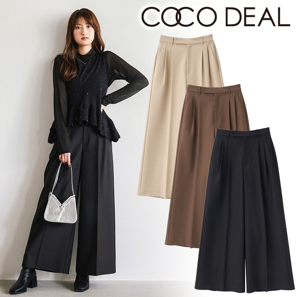 即日発送 COCO DEAL T/Rワイドパンツ T/Rワイドパンツ｜PETAL ONLINE（ペタルオンライン）