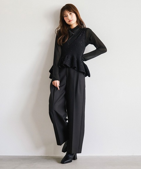 即日発送 COCO DEAL T/Rワイドパンツ T/Rワイドパンツ｜PETAL ONLINE（ペタルオンライン）