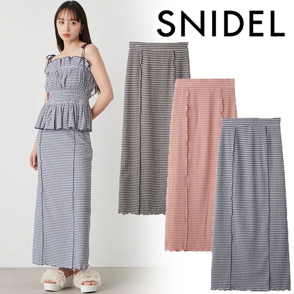 SALE50%OFF】SNIDEL スナイデル ギンガムメロースカート SWCS242055 