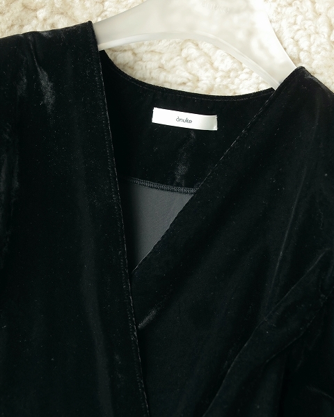 anuke アンヌーク Velour Gather Blouse 62520421 /キャンセル