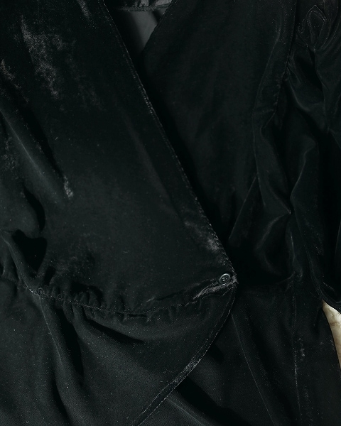 anuke アンヌーク Velour Gather Blouse 62520421 /キャンセル