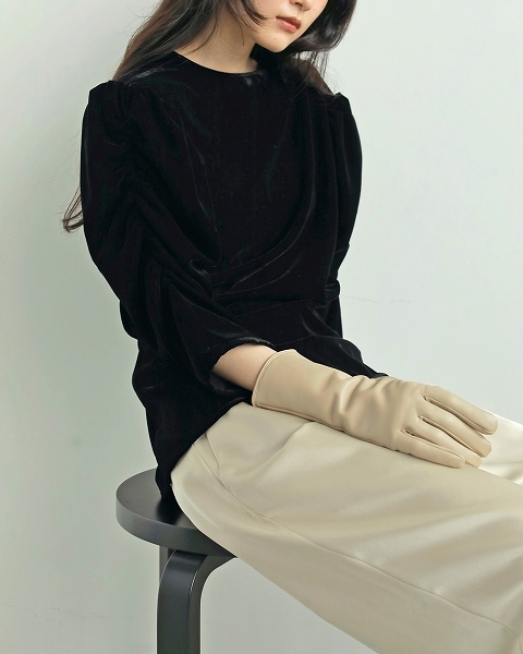 ɲۡͽʡanuke ̡  Velour Gather Blouse 62520421 1112ͽ/󥻥Բľ
