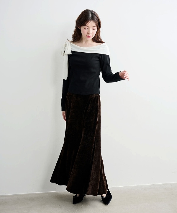 SOLD OUT】COCODEAL ココディール ベロアマーメイドスカート 76117542