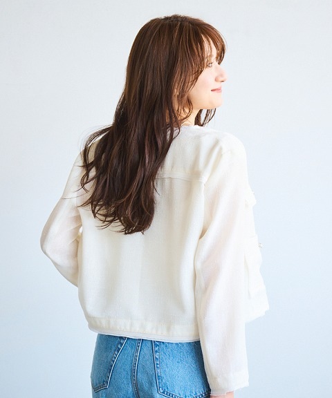 SALE50%OFF】COCODEAL ココディール /麻ライクノーカラーシャツ
