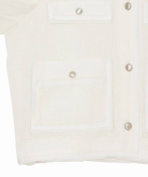 COCODEAL (ココディール）麻ライクノーカラーシャツ 24秋冬