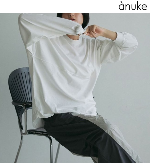 anuke アンヌーク Pattern Big Long T-shirts 62510608 /キャンセル