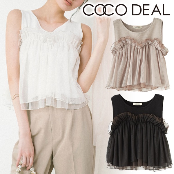 SALE30%OFF】COCODEAL ココディール チュールフリルデザイン