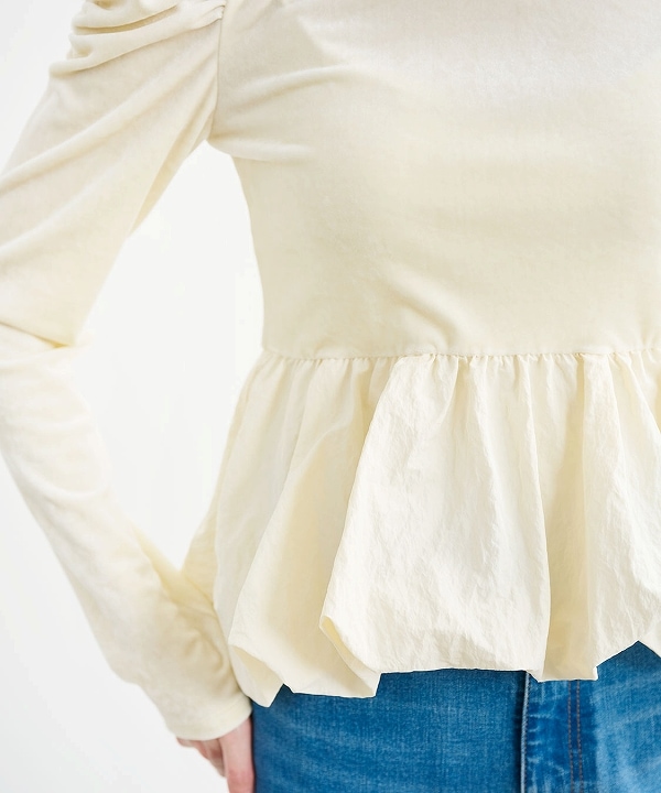 COCODEAL ココディール ベロアドッキングバルーントップス 76121547