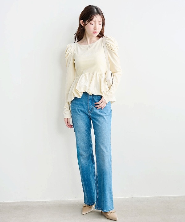 COCODEAL ココディール ベロアドッキングバルーントップス 76121547