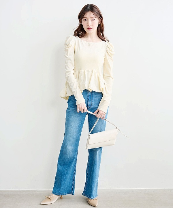 COCODEAL ココディール ベロアドッキングバルーントップス 76121547