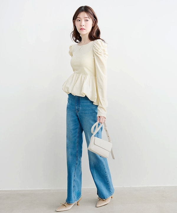 COCODEAL ココディール ベロアドッキングバルーントップス 76121547