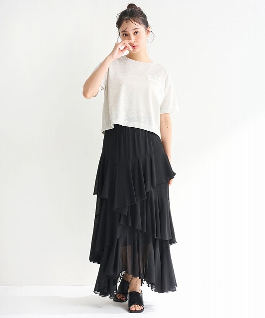 COCODEAL ココディール ティアードフリルスカート 75517049