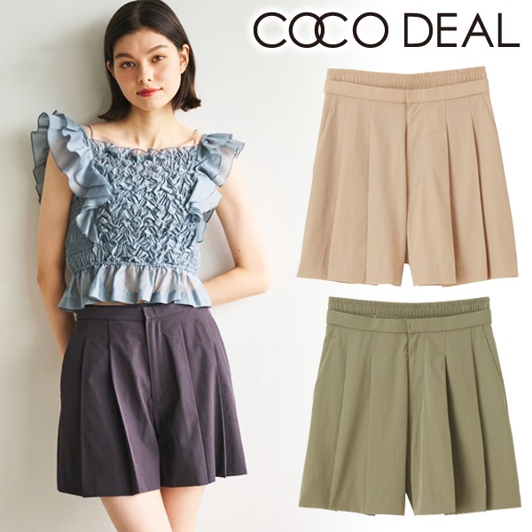 【新品】 COCODEAL ココディール 2024新作 プリーツキュロットパンツ COCODEAL (ココディール）プリーツキュロットパンツ 24春夏