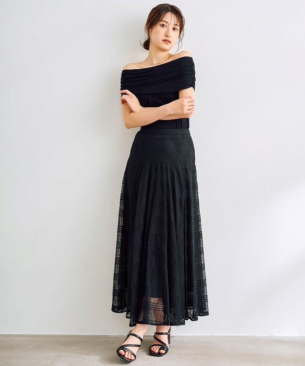 SALE50%OFF】COCODEAL ココディール チェックレースフレア