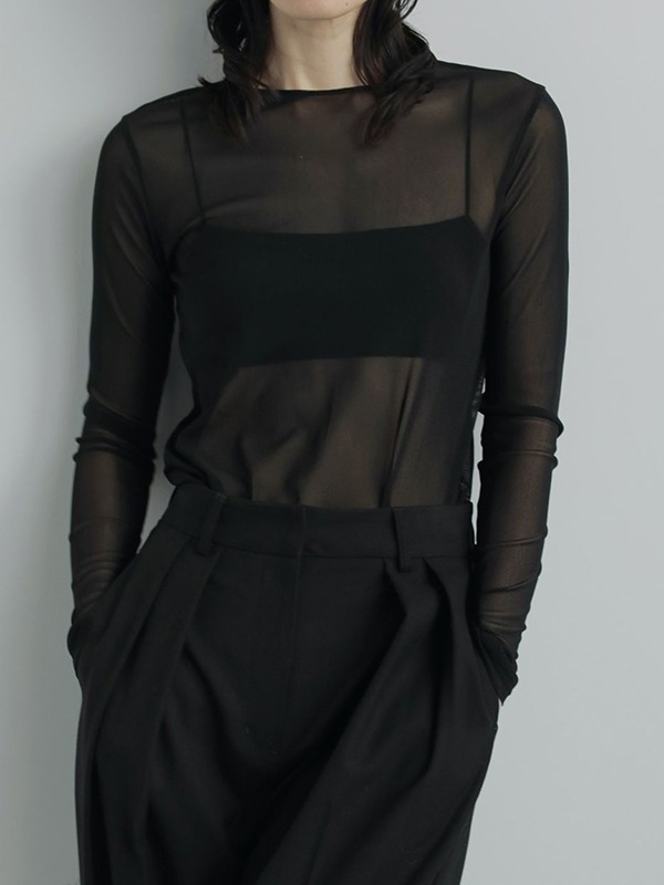 SOLD OUT】anuke アンヌーク 2way Sheer Tops 62520609