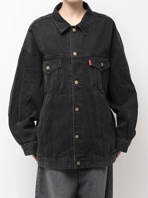 n.　Ungrid アングリッド ビックシルエット デニムジャケット 黒 アングリッド ビッグシルエットデニムジャケット ブラック 1-5.jpg