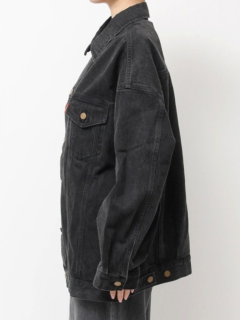 n.　Ungrid アングリッド ビックシルエット デニムジャケット 黒 セール】ビッグシルエットデニムジャケット（デニムジャケット