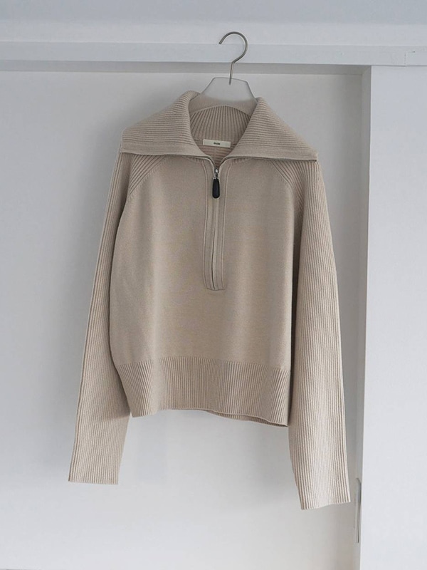 anuke アンヌーク Zip Rib Knit 62610504 /キャンセル返品不可商品